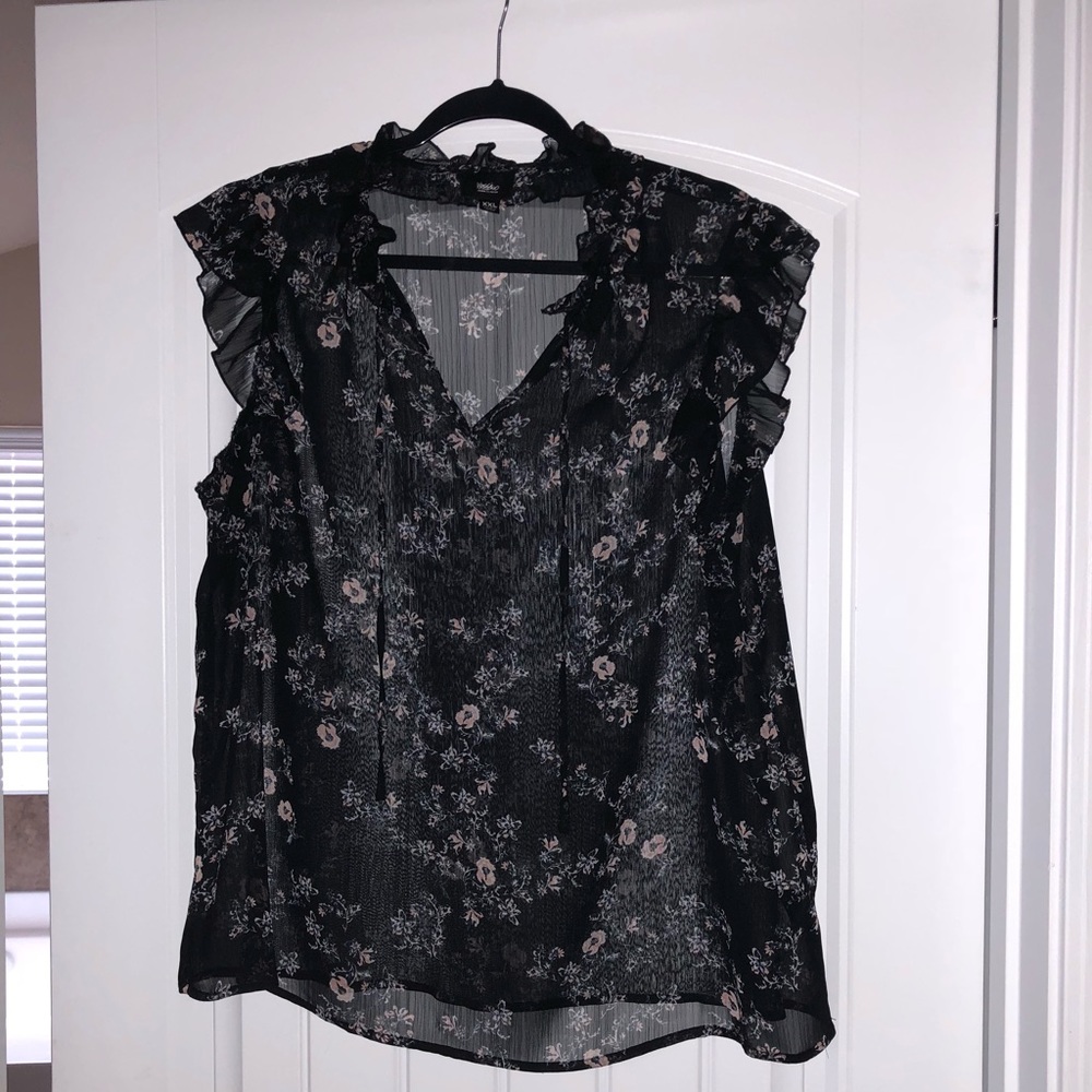 Sheer Floral Top